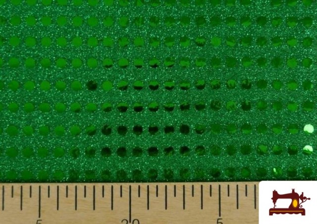 Vente de Tissu à Paillettes / Strass - Pièce 25 Mètres couleur Vert