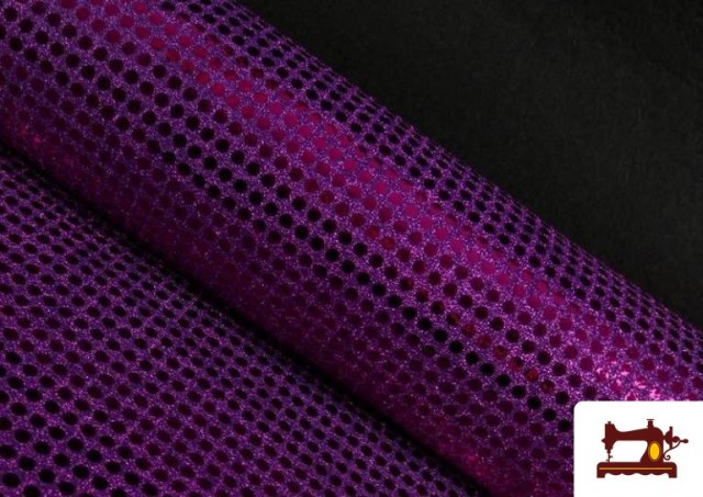 Acheter en ligne Tissu à Paillettes / Strass - Pièce 25 Mètres couleur Violet foncé