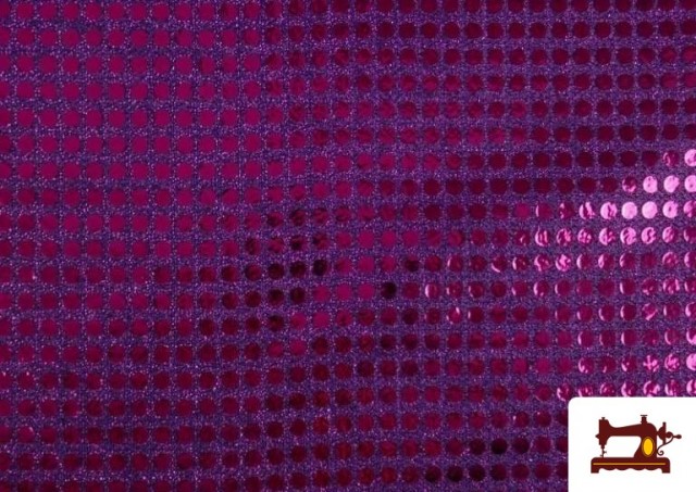 Vente en ligne de Tissu à Paillettes / Strass - Pièce 25 Mètres couleur Violet foncé