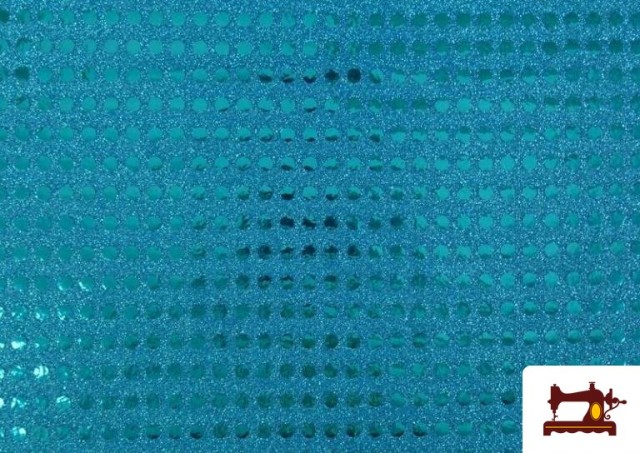 Tissu à Paillettes / Strass - Pièce 25 Mètres couleur Bleu