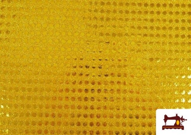 Tissu à Paillettes / Strass - Pièce 25 Mètres couleur Jaune
