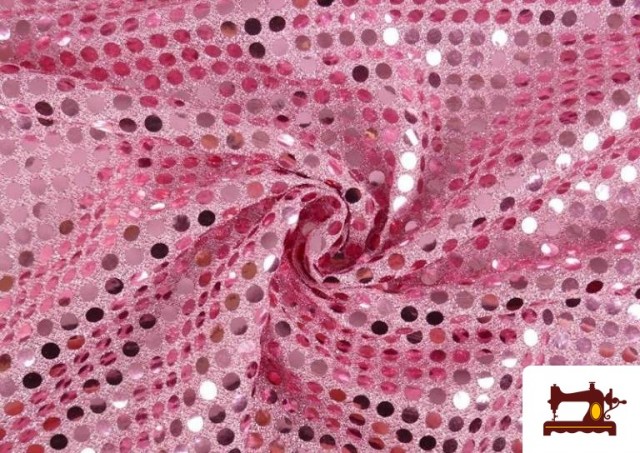 Vente de Tissu à Paillettes / Strass - Pièce 25 Mètres couleur Rosé