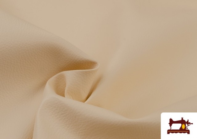Acheter Tissu en Cuir Synthétique de Couleurs - Pièce 20 Mètres couleur Écru