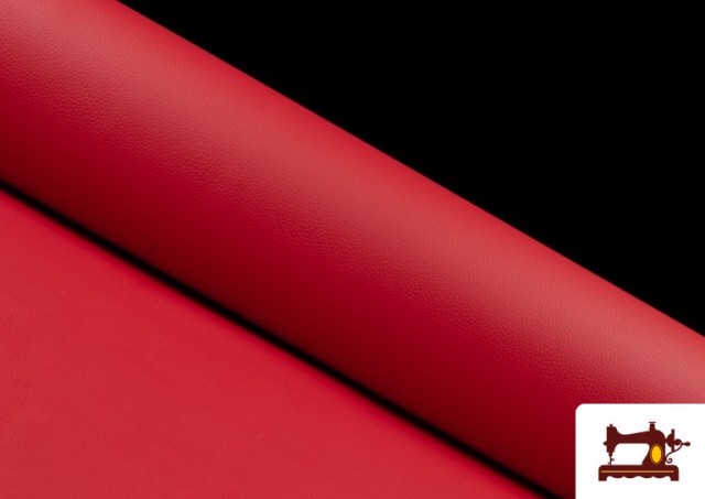 Vente en ligne de Tissu en Cuir Synthétique de Couleurs - Pièce 20 Mètres couleur Rouge