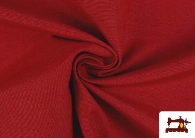Tissu en Canvas de Couleurs - Pièce 10 Mètres couleur Rouge
