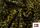 Tissu à Poil Léopard de Couleurs - Pièce 25 Mètres couleur Jaune
