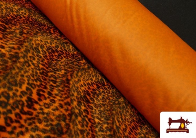 Vente en ligne de Tissu à Poil Léopard de Couleurs - Pièce 25 Mètres couleur Orange