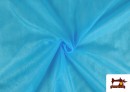Tissu en Mousseline Fantaisie Sparling - Pièce 35 Mètres couleur Bleu turquoise