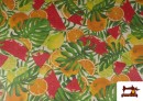 Vente en ligne de Tissu pour Linge de Table Antitaches avec Imprimé Fruits Multicolore Tropical