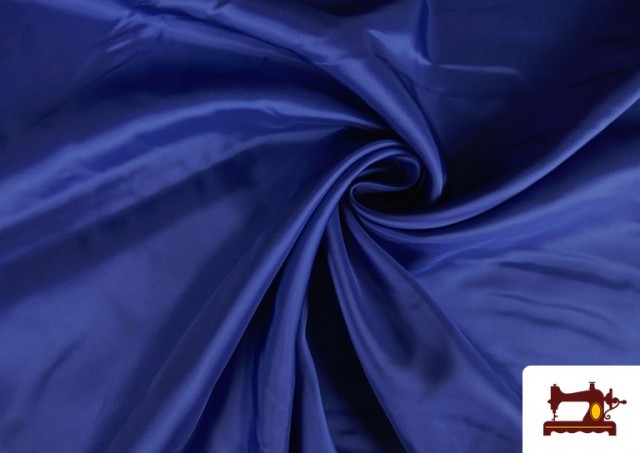 Vente de Tissu Doublure Soie de Couleurs Acétate- Pièce de 25 Mètres couleur Gros bleu