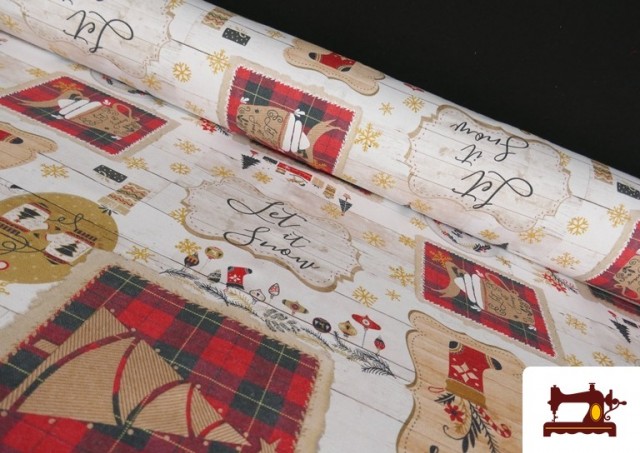 Acheter Tissu de Décoration de Noël avec Imprimé Vintage