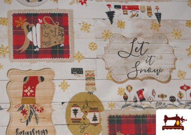 Acheter en ligne Tissu de Décoration de Noël avec Imprimé Vintage
