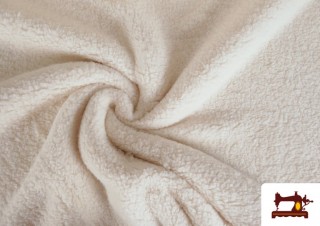 Acheter Tissu Sherpa Effet Mouton Doux au Toucher couleur Écru