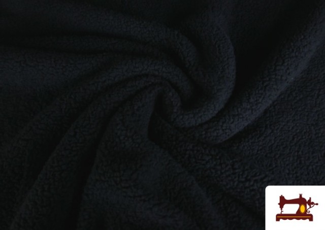 Tissu Sherpa Effet Mouton Doux au Toucher couleur Noir