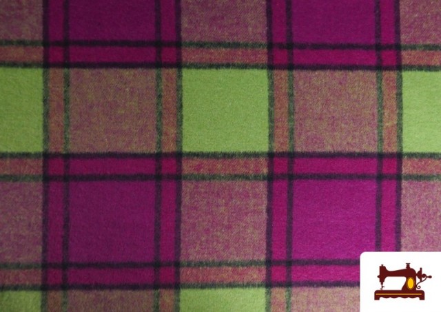 Acheter en ligne copy of Tissu en Laine à Carreaux de Couleurs couleur Fuchsia