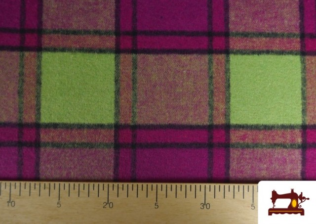 Vente en ligne de copy of Tissu en Laine à Carreaux de Couleurs couleur Fuchsia