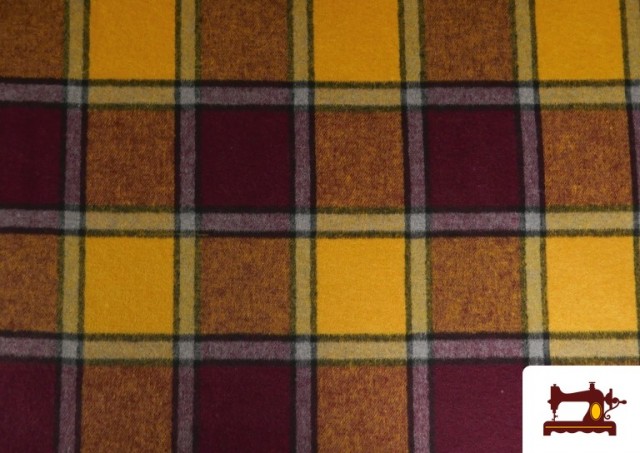 copy of Tissu en Laine à Carreaux de Couleurs couleur Jaune