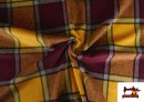 Vente de copy of Tissu en Laine à Carreaux de Couleurs couleur Jaune