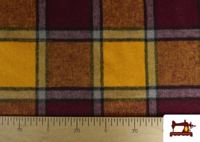 Acheter en ligne copy of Tissu en Laine à Carreaux de Couleurs couleur Jaune