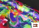 Tissu en Soie avec Imprimé Multicolore