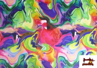Vente de Tissu en Soie avec Imprimé Multicolore Vente de Tissu en Soie avec Imprimé Multicolore