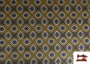 Vente de Tissu Punto Roma Imprimé Géométrique Années 80 couleur Beige