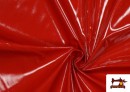 Vente de Tissu en Cuir Vernis de Couleurs - Pièce 25 Mètres couleur Rouge