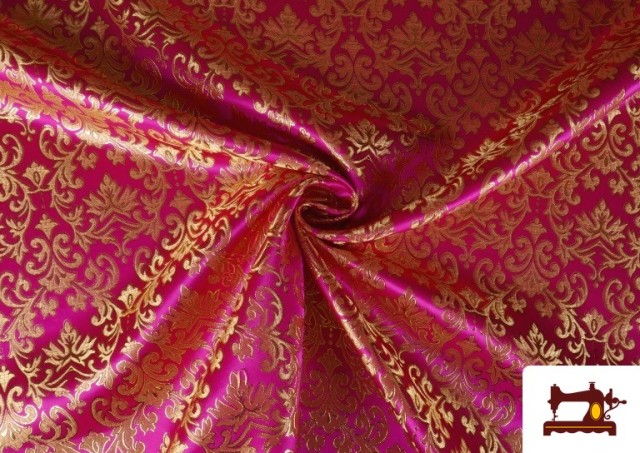 Tissu en Jacquard pour Vêtements Medievaux Économique couleur Fuchsia