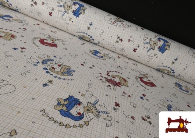 Tissu Toile Panama Enfant Danseuses 140 cms