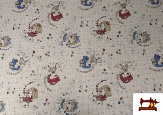 Acheter Tissu Toile Panama Enfant Danseuses 140 cms