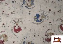 Vente de Tissu Toile Panama Enfant Danseuses 140 cms