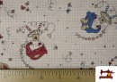 Acheter en ligne Tissu Toile Panama Enfant Danseuses 140 cms
