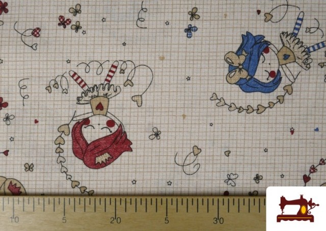 Acheter en ligne Tissu Toile Panama Enfant Danseuses 140 cms