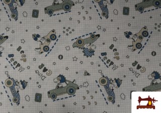 copy of Tissu en Canvas Imprimé avec Feuilles Vertes