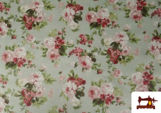 Acheter Tissu en Canvas Anti-Taches Floral Style Romantique