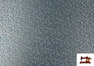 Tissu en Jacquard Fantaisie Largeur Spéciale 280 cm couleur Bleu