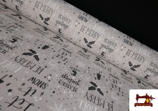 copy of Tissu pour Décoration Imprimé avec Lettres de Noël