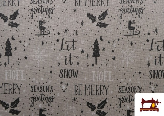 Vente de copy of Tissu pour Décoration Imprimé avec Lettres de Noël