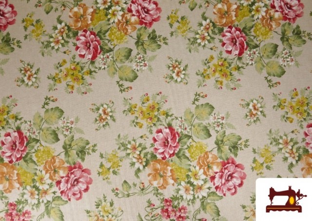 Acheter copy of Tissu en Canvas Imprimé avec Style Peinture Huile Florale