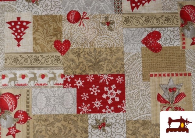 Vente de Tissu pour Décoration de Noël Largeur 280 cm couleur Beige
