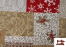 Acheter en ligne copy of Tissu pour Décoration Imprimé avec Lettres de Noël couleur Beige