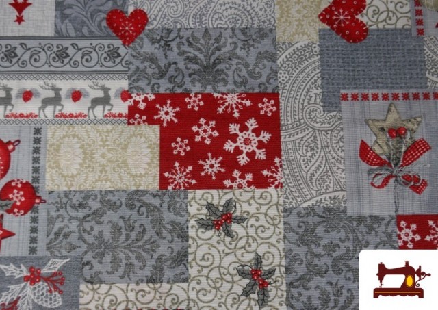 Vente de Tissu pour Décoration de Noël Largeur 280 cm couleur Gris