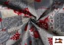Vente en ligne de Tissu pour Décoration de Noël Largeur 280 cm couleur Gris