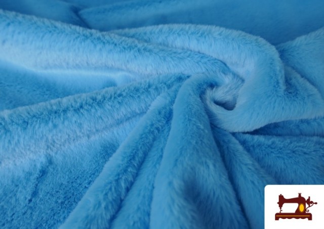 Acheter Tissu Poil Court Doux en Couleurs couleur Bleu turquoise