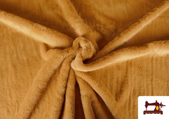 Vente de Tissu Poil Court Doux en Couleurs couleur Moutarde