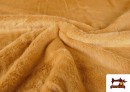 Acheter en ligne Tissu Poil Court Doux en Couleurs couleur Moutarde