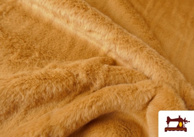 Vente en ligne de Tissu Poil Court Doux en Couleurs couleur Moutarde