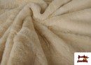 Acheter en ligne Tissu Poil Court Doux en Couleurs couleur Écru