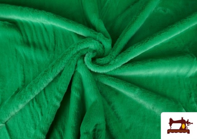 Vente en ligne de Tissu Poil Court Doux en Couleurs couleur Vert