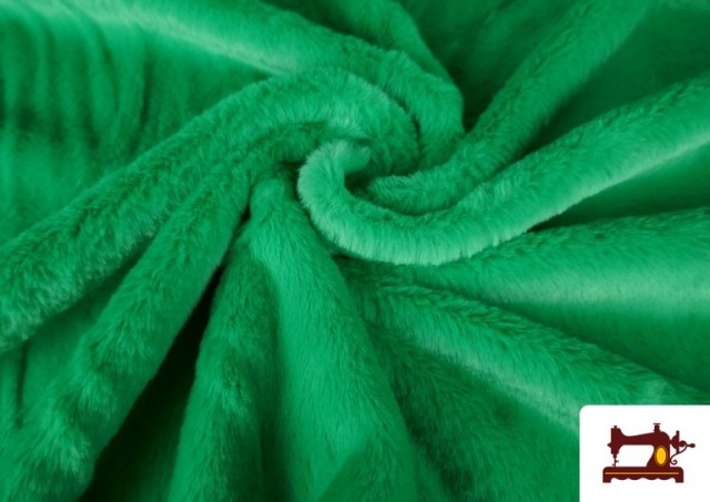 Tissu Poil Court Doux en Couleurs couleur Vert